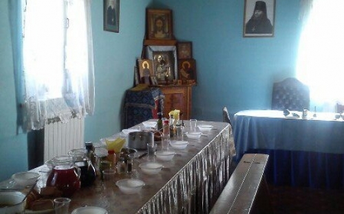 Пушкинские Горы. В трапезной